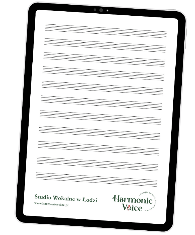 Skąd się wzięła pięciolinia? 3 pięciolinia do wydruku-mockup